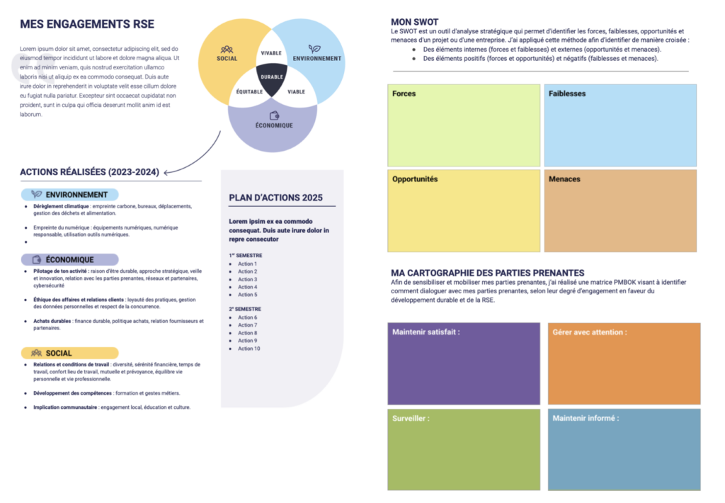 Votre CV RSE avec Oser la RSE